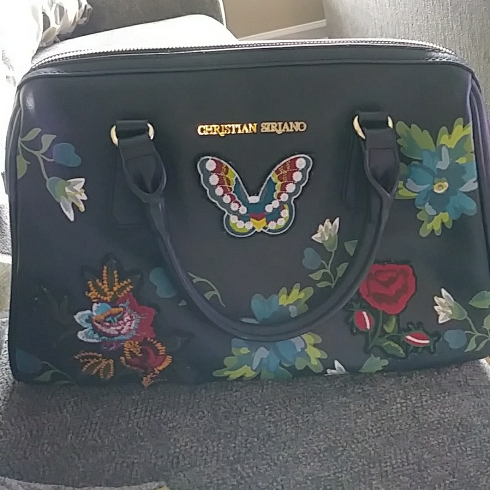 Black Christian siriano hand bag